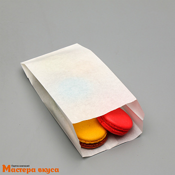 Пакет бумажный 200*100*50 мм, без окна, V-образное дно, (белый)