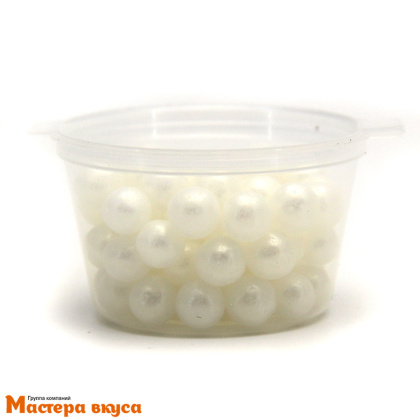 Посыпка Шарики сахарные Жемчуг БЕЛЫЙ перламутр (7-8мм), 25гр