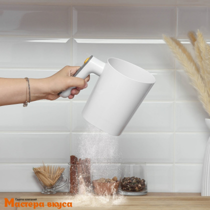 Сито для пудры (муки, какао) автоматическое 1л, пластик "Доляна Powder"