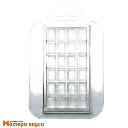 Форма для шоколада пластиковая, плитка ДВУСТОРОННЯЯ, 25/45