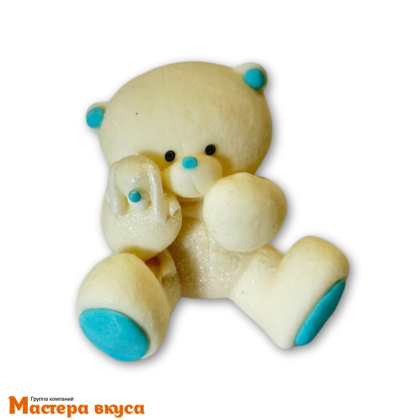 Фигурка из шок. глазури "Мишка с игрушкой" мальчик, h~6,5 см