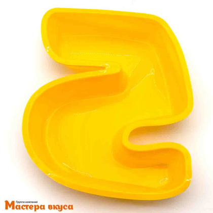 Форма силиконовая БОЛЬШАЯ ЦИФРА 5, 25*22*5 см