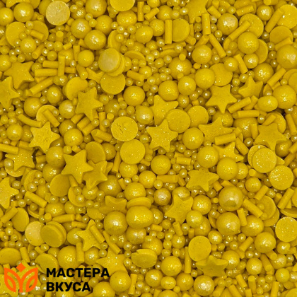 Посыпка  микс декоративный ЖЕЛТЫЙ №1015, 50гр