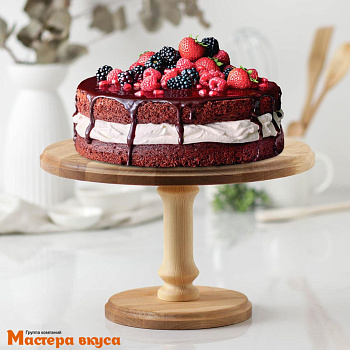 Подставка для торта и десертов, D-30 см, дерево "ADELICA"