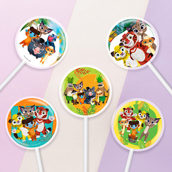 Фотопечать Лео и Тиг, для леденцов, № 133