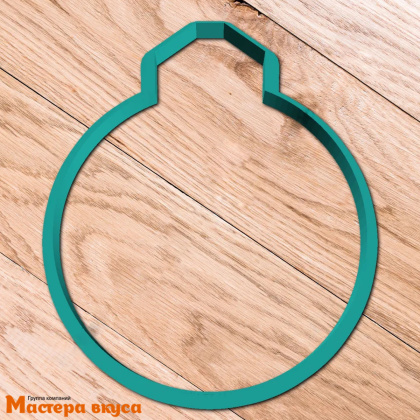 Вырубка пластик  ЕЛОЧНЫЙ ШАР ИГРУШКА, 11 см