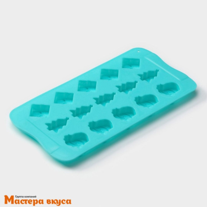 Форма для шоколада силиконовая  ПОДАРКИ, (15 ячеек) 21*10,5 см 