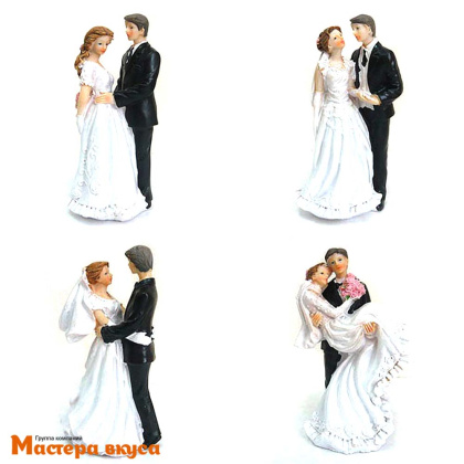 Свадебная декорация на торт Жених и Невеста h-12.5 см