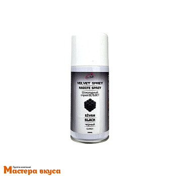 Шоколадный декор-аэрозоль ВЕЛЬВЕТ (велюр) черный 150 мл