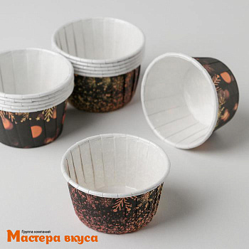 Форма бумажная Маффин 50*40 мм, ламинированная НОВОГОДНЯЯ НОЧЬ