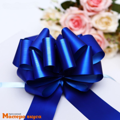 Бант-шар  СИНИЙ МЕТАЛЛИК , (ш 5 см) d~15 см