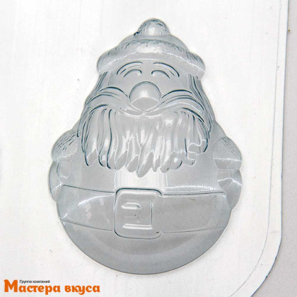 Форма для шоколада пластиковая (НГ) МИНИ ДЕД МОРОЗ, (4 ячейки) 70*51*16 мм