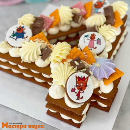 Вырубка пластик, для торта "Цифра 4", 25-26 см