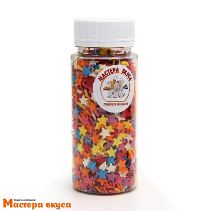 Посыпка ЗВЕЗДЫ разноцветные, 75 гр 