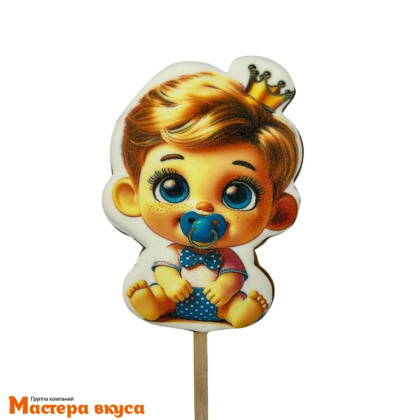 Топпер имбирный пряник "Малыш блондин", ~10*7,5 см, 50 гр