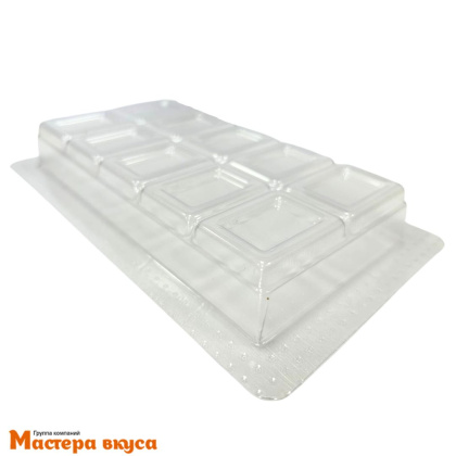 Форма для шоколада пластиковая, плитка ДУБАЙСКИЙ ШОКОЛАД двойной квадрат, 185*105 мм 