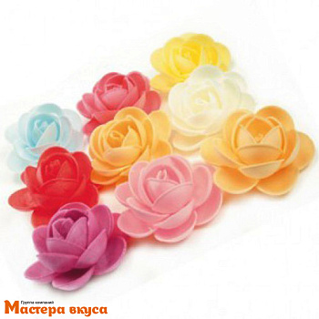 Вафельные цветы ПИОНЫ d~6 см, (микс 1 шт)