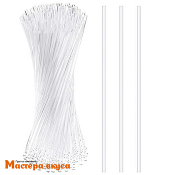 Палочки для кейкпопсов и леденцов (пластиковые), 10 см d-2мм, прозрачные (упак 20 шт)