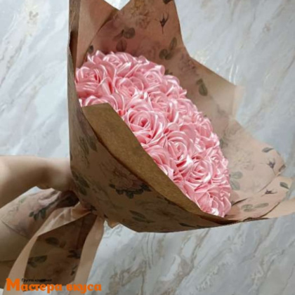 Бумага упаковочная "Нежность в цветах" (крафт), 50*70 см