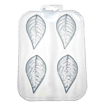 Форма для шоколада пластиковая ЛИСТЬЯ ВИШНИ, 80*50*5 мм