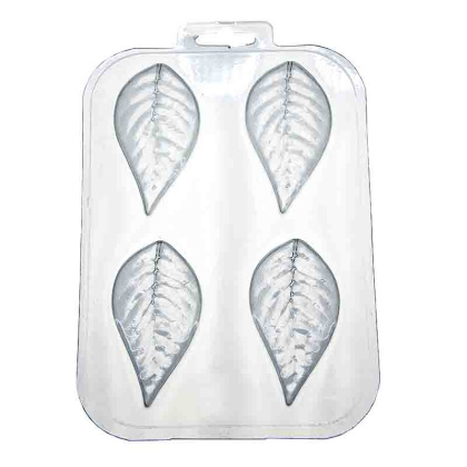 Форма для шоколада пластиковая ЛИСТЬЯ ВИШНИ, 80*50*5 мм