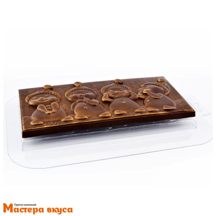 Форма для шоколада пластиковая, плитка (НГ) СНЕГОВИЧКИ, 170*85*13 мм