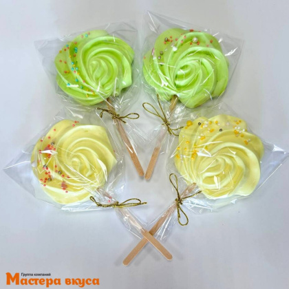 Меренга на палочке "Роза" (круг), d~5 см