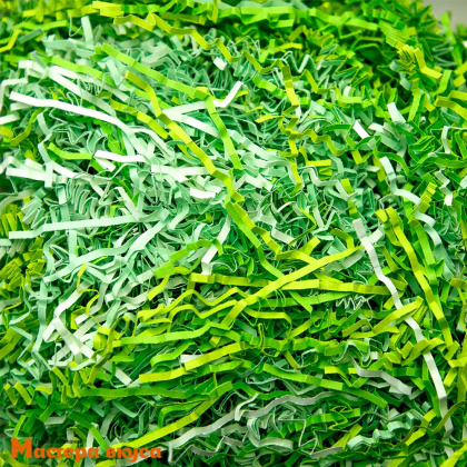 Бумажный наполнитель декоративный,  Микс ЗЕЛЕНЫЙ 608, 50гр