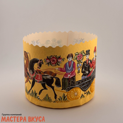 Форма бумажная для кулича (500-550г) d124*h100 мм ГОРОДЕЦ