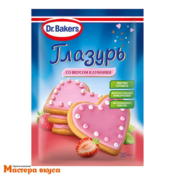 Глазурь со вкусом клубники Dr.Bakers, 90 гр 