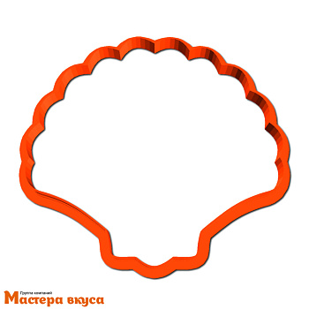 Вырубка пластик МОРСКАЯ РАКУШКА, 9 см