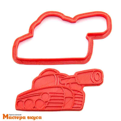 Вырубка пластик + штамп ТАНК, 10 см