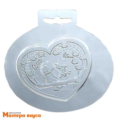 Форма для шоколада пластиковая LOVE IS 83*72*10мм