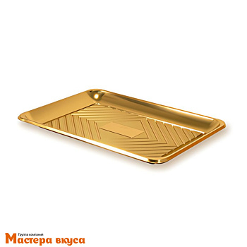 Поднос прямоугольный ALCAS (КАДО) пластик (золото), 26,5*18,7 см