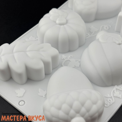 Форма силиконовая, для корпусных и муссовых десертов ОСЕНЬ, 6 ячеек D~16*10см