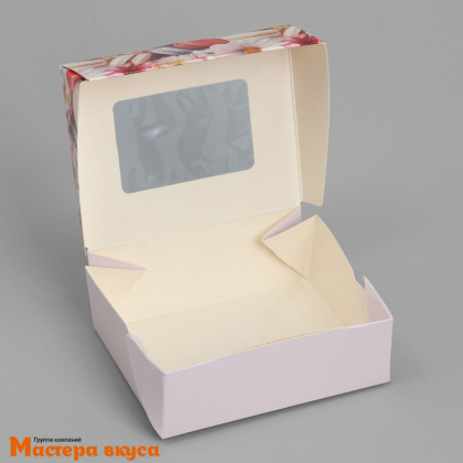 Упаковка для пряников и печенья с окном 100*80*35мм (Сладости) 