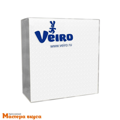 Салфетки бумажные "Linia Veiro" белые, 24*24 см, упак 50 шт