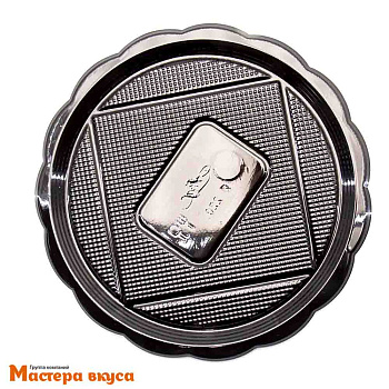 Поднос круглый МЕДОРО пластик (черный), D-22 см