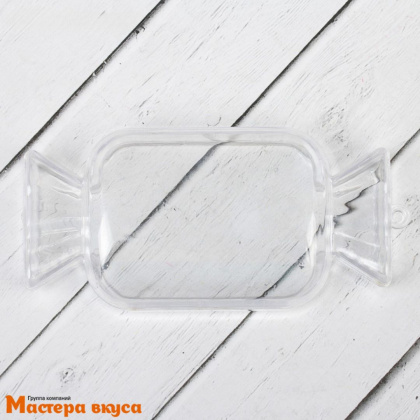 Подвесная упаковка для сладостей КОНФЕТА, пластиковая прозрачная, 13*6*8 см 