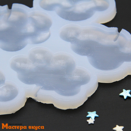 Форма для леденцов силиконовая ОБЛАКА, (5 ячеек) d~5-7 см
