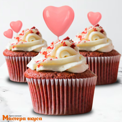 Набор топперов СЕРДЦА, розовые (набор 20 шт) ~12-15см