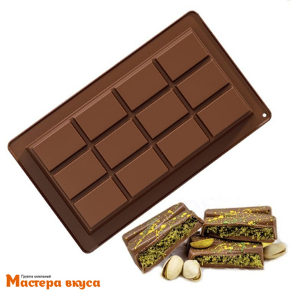 Форма для шоколада силиконовая, плитка ДУБАЙСКИЙ ШОКОЛАД, 250*146 мм 