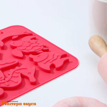 Форма для шоколада силиконовая  МОРСКАЯ ИСТОРИЯ, (13 ячеек) 23*16*0,5 см