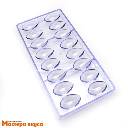 Форма для шоколада  прочный пластик ЛЕПЕСТОК ЛОТОСА, (16 ячеек) 27*13.5 см