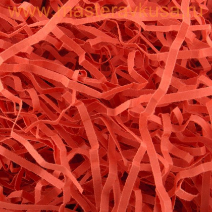 Бумажный наполнитель декоративный, КРАСНЫЙ, 50 гр