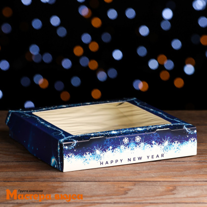 Упаковка для сладостей с окном 200*200*40 мм "Волшебство"