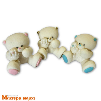 Фигурка из шок. глазури "Мишка с игрушкой" девочка, h~6,5 см 