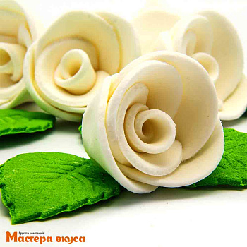 Сахарные цветы РОЗА БЕЛАЯ, d~4,5см