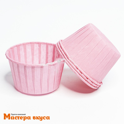 Форма бумажная Маффин 50*40мм, Розовая (50 шт)