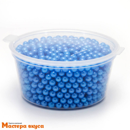 Посыпка Шарики сахарные Жемчуг СИНИЙ перламутр (4мм), 50 гр